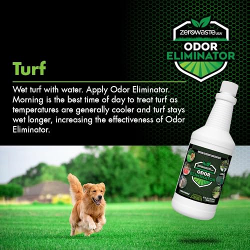 Image of ZERO WASTE USA Odor Eliminator Ultra Concentrate - Commercial Strength Enzyme Cleaner - Eliminates odors from Any Organic Matter - Made in USA - Makes up to 128 Gallons (4 Gallons)