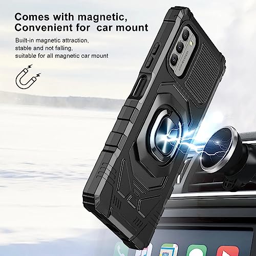 Coque Nokia G100 antichoc pour éviter les bris d'écran avec béquille rouge