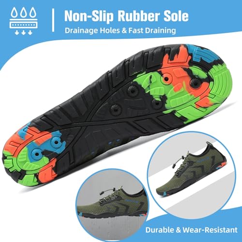 Image of Mishansha Water Shoes for Women Men, Quick-Dry Barefoot Swim Shoes with Drainage Holes, Lightweight Aqua Shoe for Beach Pool River Boating Yoga Walking