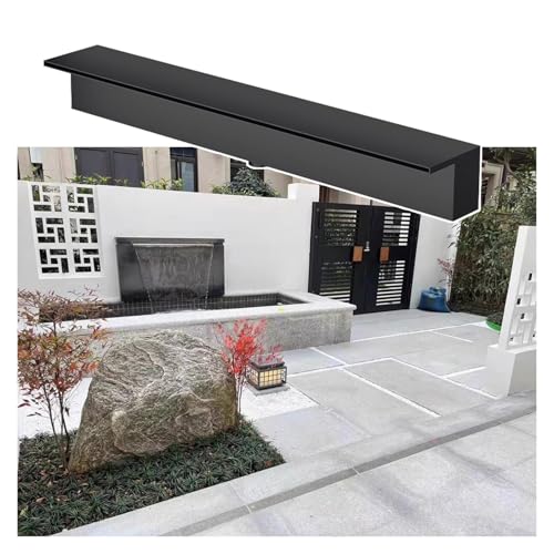 Cascata da incasso per laghetto con tubo morbido e connettore in PVC, 160 cm di larghezza, cascata artificiale per troppopieno da giardino, cortile, facile installazione e design durevole