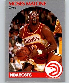 Basketball NBA 1990-91 Hoops #31 Moses Malone #31 NM Hawks