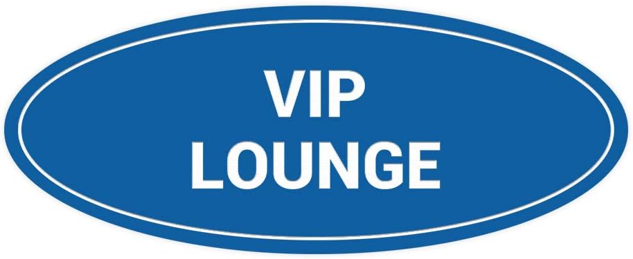 Signs ByLITA Oval VIP Lounge Sign (Blue) - Small