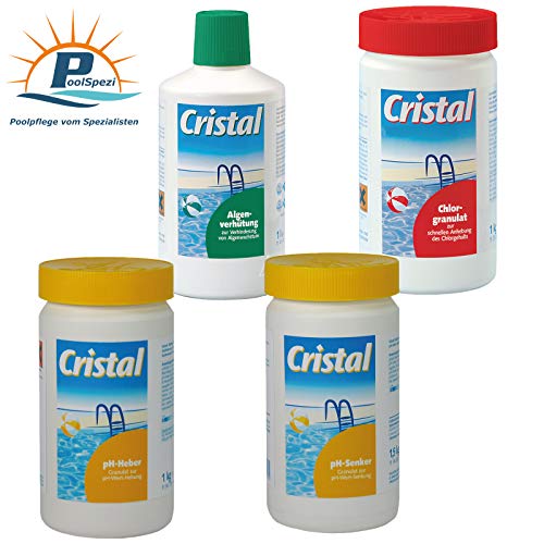 PoolSpezi Starter Set 2 Chlorine Water Care Pool Set Cristal Bayrol