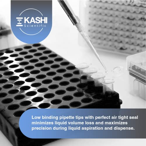 Image of Kashi Scientific 10uL Universal Non-Filter Pipette Tips, Sterile Low Binding Pipet Tips with Clear Graduation, DNase /RNase Free [10uL, 10,000pcs]