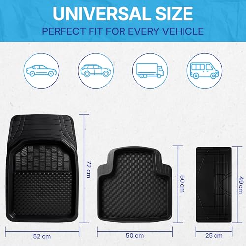 KINGSWAY Accessories Premium Pcs PVC Car Floor Mat Compatible
