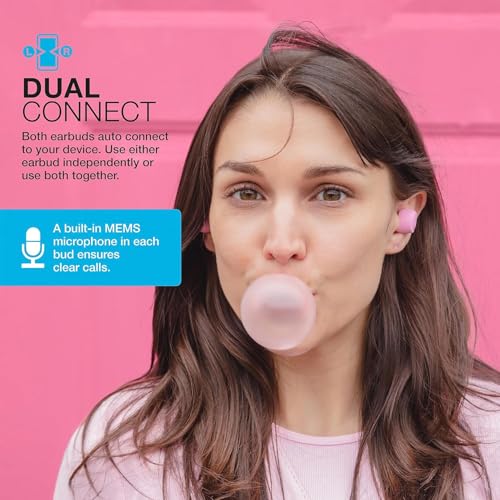 Image of JLab Go Air Pop+, True Wireless Earbuds, Bluetooth Earbuds with Microphone, Dual Connect, EQ3 Sound, Pink