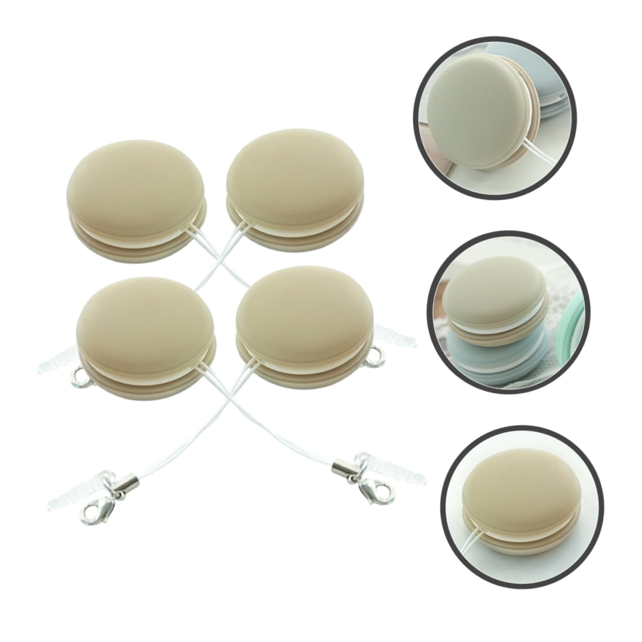 Uonlytech 5 Sets Elektronische Tücher Macaron-förmiger Linsenreiniger Streak Für Brillen Telefonbildschirme 4 Stück * 5