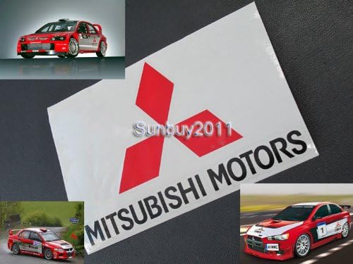 2pcs Mitsubishi Motors Sunstrip Decal Sticker WRC Pajero GTO EVO Eclipse Cd6