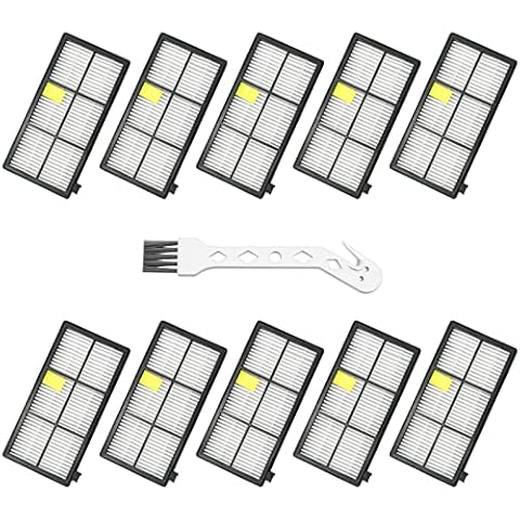 puxyblue 10 pack Hepa Filters Replacement for iRobot Roomba 800 and 900 Series Vacuum Compatible with Roomba 960 980 870 880 960 877 871 Cover