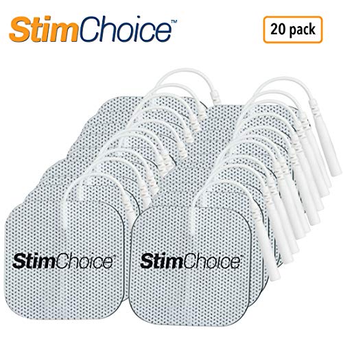 StimChoice Premium Quality OTC TENS Unit Pads, 2" X 2", Compatible with Most