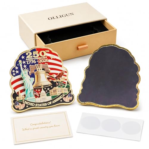 Imanes decorativos para nevera USA 250 Aniversario, pack 2
