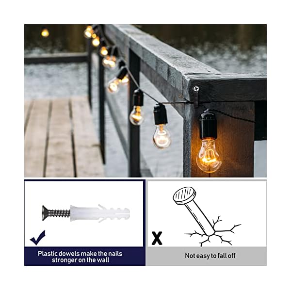Zhengmy 120 sets christmas light hanger hooks outdoor light hangers hanger wall patio hooks with screw hooks for outdoor string lights for garage party outdoor easy release wire and fairy led lights - image 4