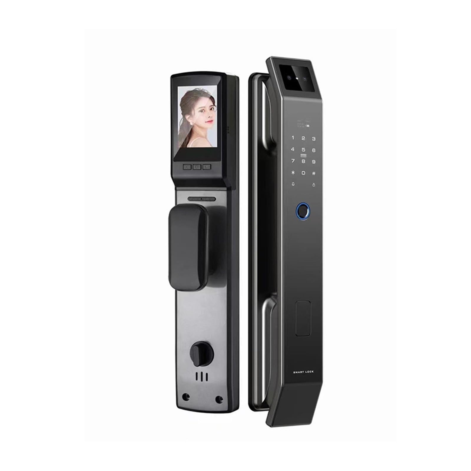 Poignée de porte intelligente reconnaissance faciale 3D avec serrure numérique sans clé 240x24