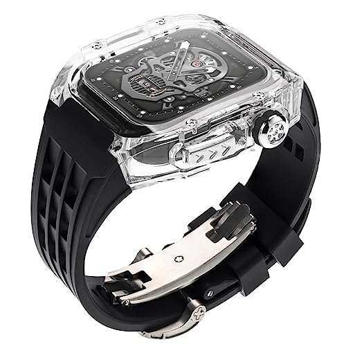 Bracelet iWatch 44 45 mm silicone transparent anti-sueur pour vos séances de sport