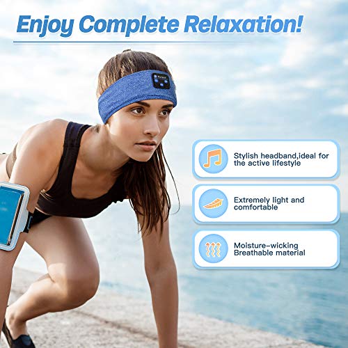 Lavince Sleep Headphones Bluetooth Sports Headband, Wireless Sports Headband Headphones With Ultra-Thin Hd Stereo Speakers Perfect For Workout,Jogging,Yoga,Insomnia,Side Sleepers,Air Travel,Meditation #TOP2