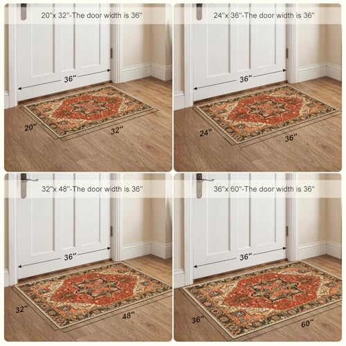 Tapete de puerta interior Collive lavable antideslizante 20" x 32" miniatura 4