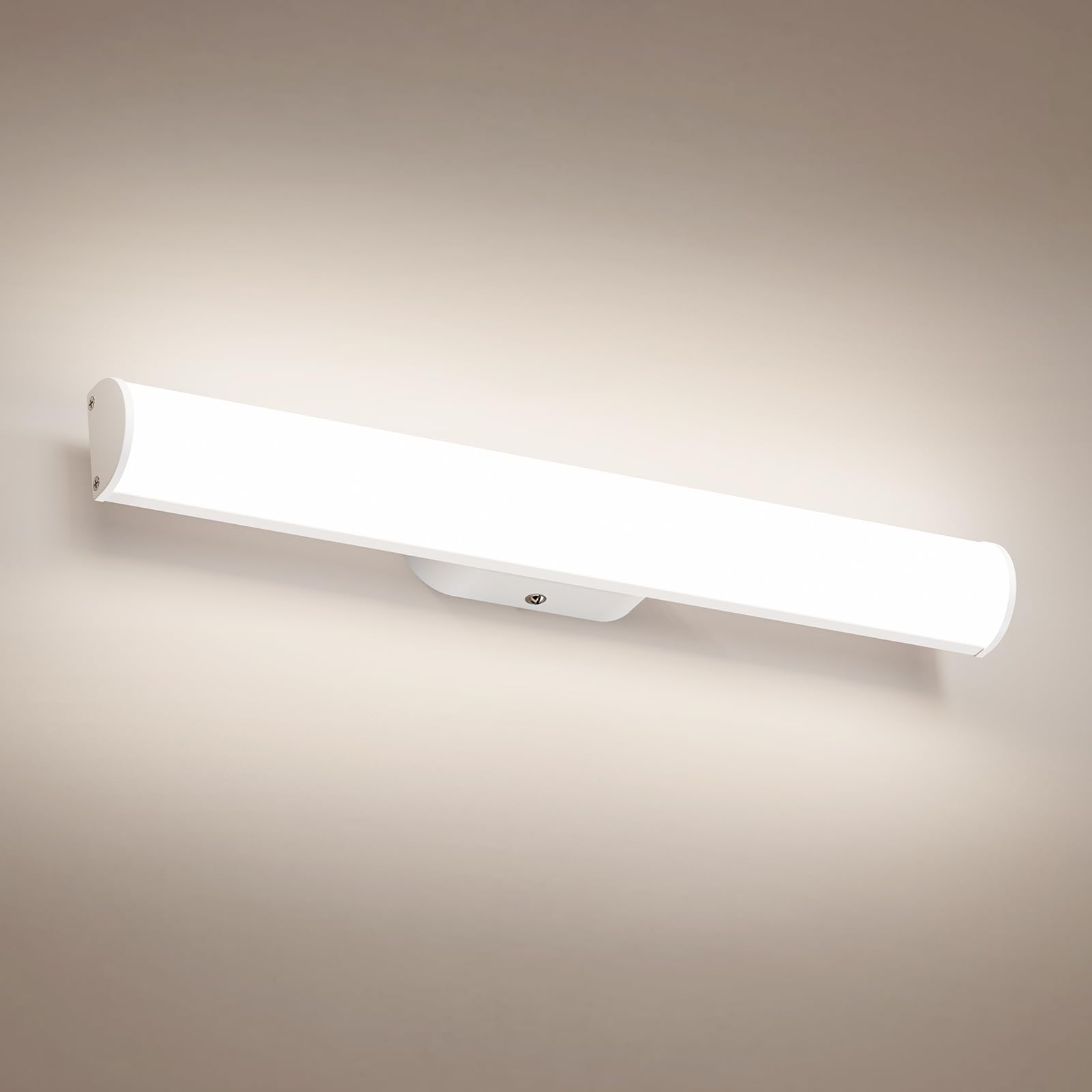 OOWOLF Spiegellampe Badezimmer, 43.5 cm, 12W 4000K, IP44 Wasserdicht, für Bad, Schminktisch & Schrank, Weiß