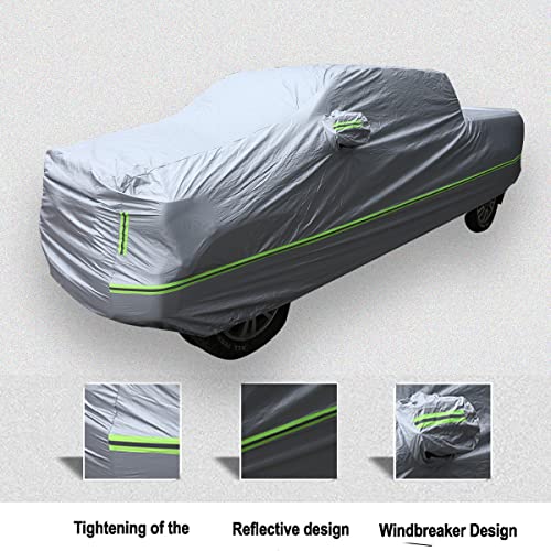 Image of Car Cover All Weather Snowproof UV Protection Windproof Outdoor Full Car Cover Compatible for 2014-2023 2024 2025 Toyota Tundra Accessories Indoor Outdoor Snow Rain Dust Hail Auto Protector