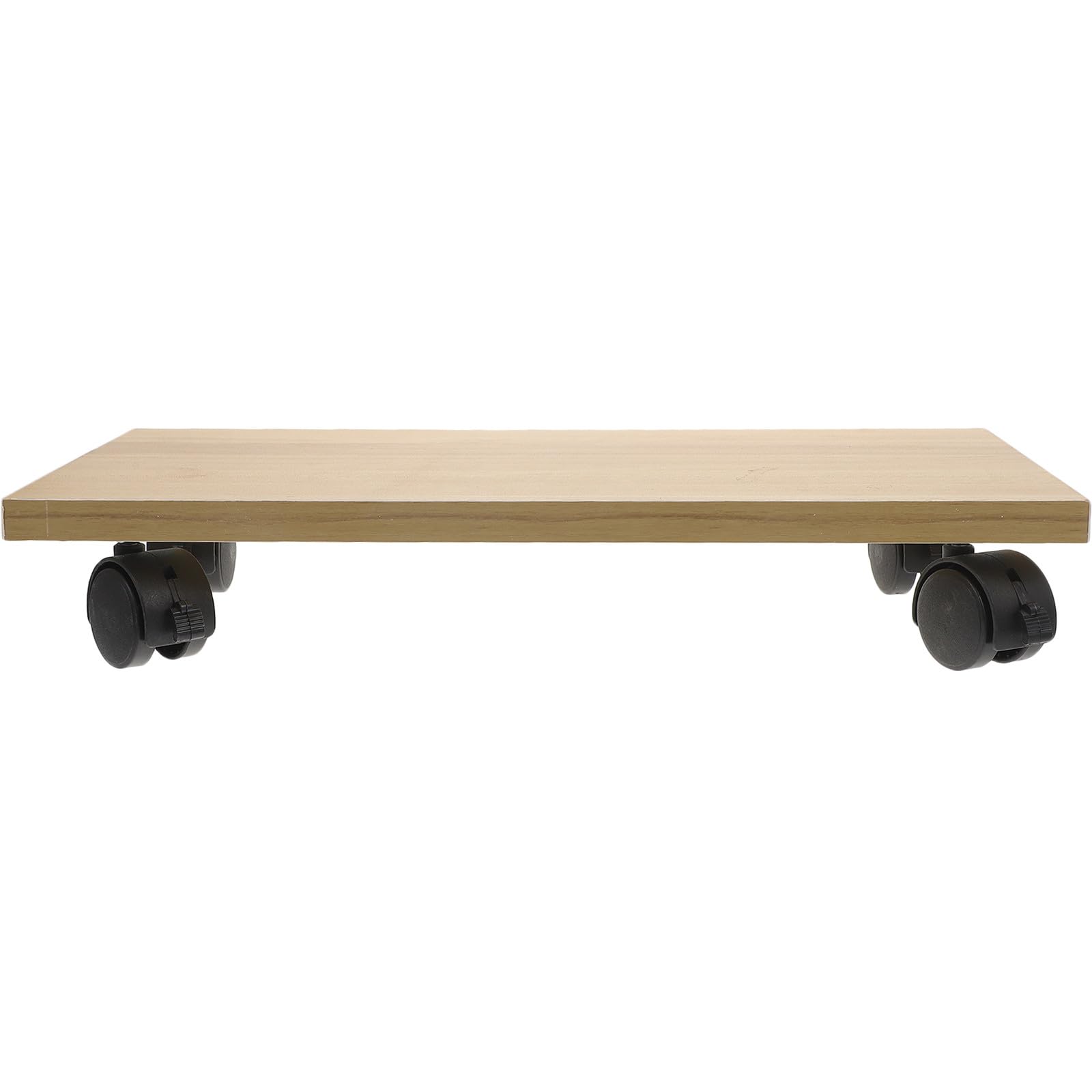 SECFOU Supporto Mobile in Legno Naturale per Case Computer con Ruote, Base Stabile e Scorrevole per Ufficio e Studio, Carrello per CPU Facile da Spostare