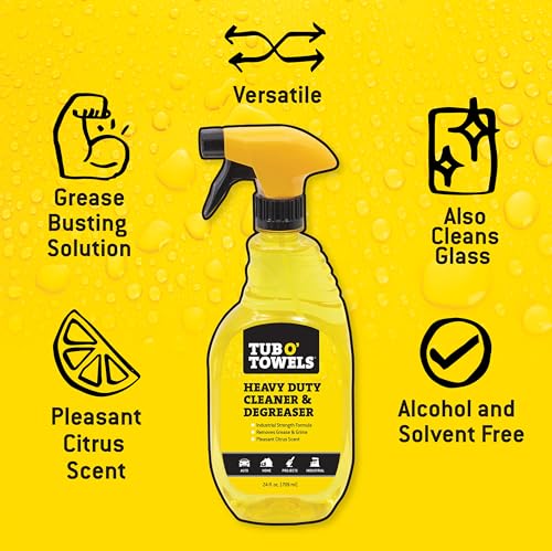 Tub O' Towels TW24-SPR Heavy Duty Cleaner And Degreaser Spray Helps In Removing Oil Tar Paint Dirt Caulk Grease Grime Gunk Epoxies, Industrial Strength thumb #1