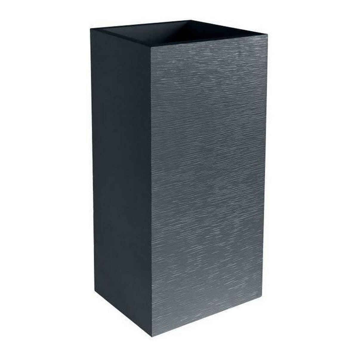EDA Plastiques Pot carré GRAPHIT Gris anthracite 39,5 x 39,5 x 80 cm 13738 G.ANT SX1