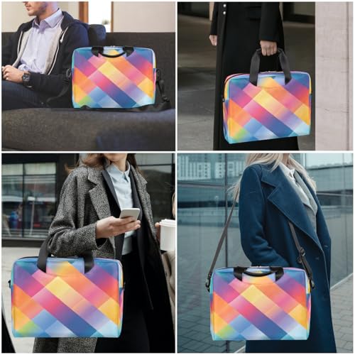 Bolso para portátiles con patrón geométrico colorido 16in miniatura 2