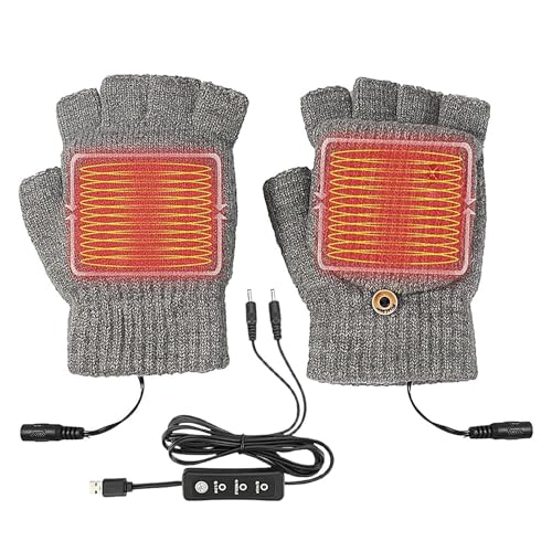 Gants chauffants USB tactiles en maille avec contrôle température réglable