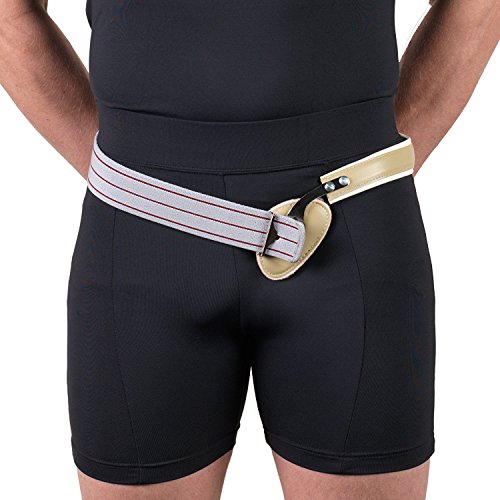 Truform-OTC Elastic Hernia Truss, Single Spring, Professional Medical Style, Hernia Support Brace, Left Side, 44 inch Hip