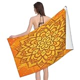 Leichong Toalla de Playa Mandala Elegante Grande de Microfibra Hombre Mujer, Toallas Playa Geométrica de Arte Secado Rápido, Absorbente Toalla Baño 100 x 200 cm