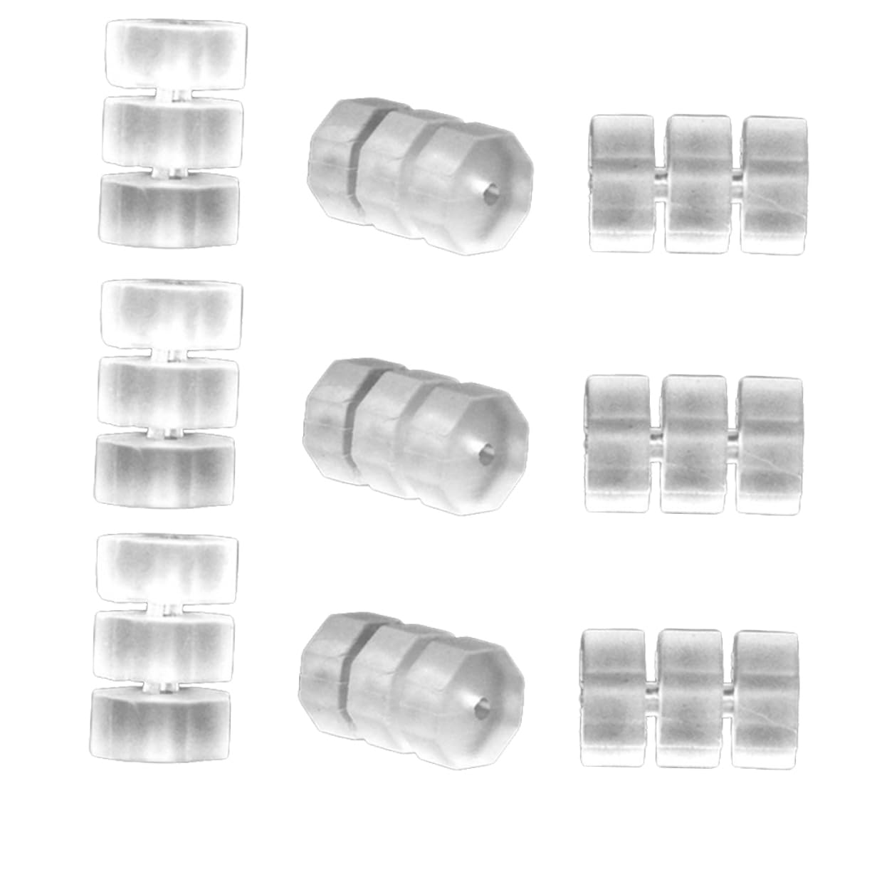 HEMOTON 60Pcs Bike Brake Cable Silicone Rings Octagonal Bike Line Protector Transparent Cycling Accessories for Frame Scratch Prevention and Easy Installation