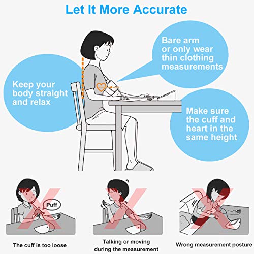 TopffyBlood Pressure Monitor,Digital BP Cuff Blood Pressure Cuff Voice Broadcast Automatic Large Backlight Upper Arm Blood Pressure Monitor BP Machine - Thumbnail 3