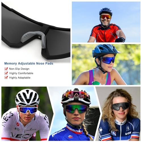 Karsaer Polarized Cycling Riding Glasses Sports Sunglasses Men Women for Moutain Baseball MTB Bicycle B5094 8 51FMb1rJ8HL