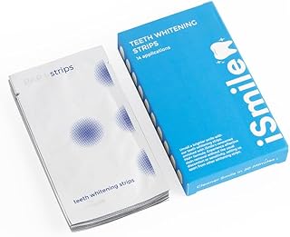 i-Smile Canada PAP Teeth Whitening Strips, Whitening Strips for Sensitive Teeth, Peroxide Free Whitening Strips, Reduced Sensitivity Whitestrips, Dental Whitening Strips (Pack of 28 Strips, 14 Treatments)