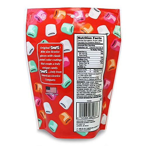 Snaps Original Classic Chewy Candy Bag, Black Licorice Bites, 12 Oz (Pack Of 6) #TOP1