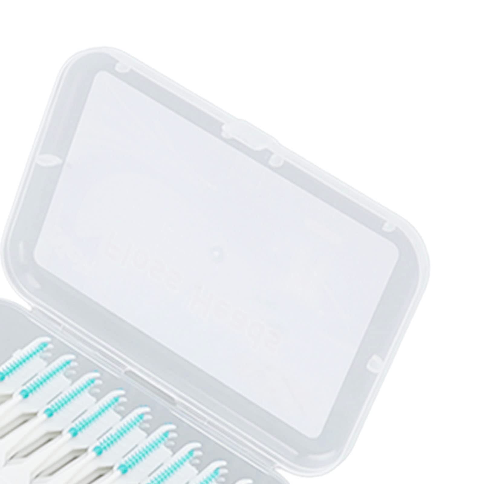 Cepillo interdental, cepillo de palillo de dientes de hilo dental elimina el mal aliento, portátil, seguro, 200 unidades, eliminación de placa para viajes para cuidado bucal (verde menta)
