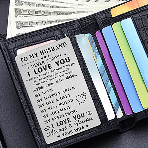 Husband Birthday Gifts from Wife - I Love You - Husband Birthday Wedding Anniversary Wallet Card Gifts3