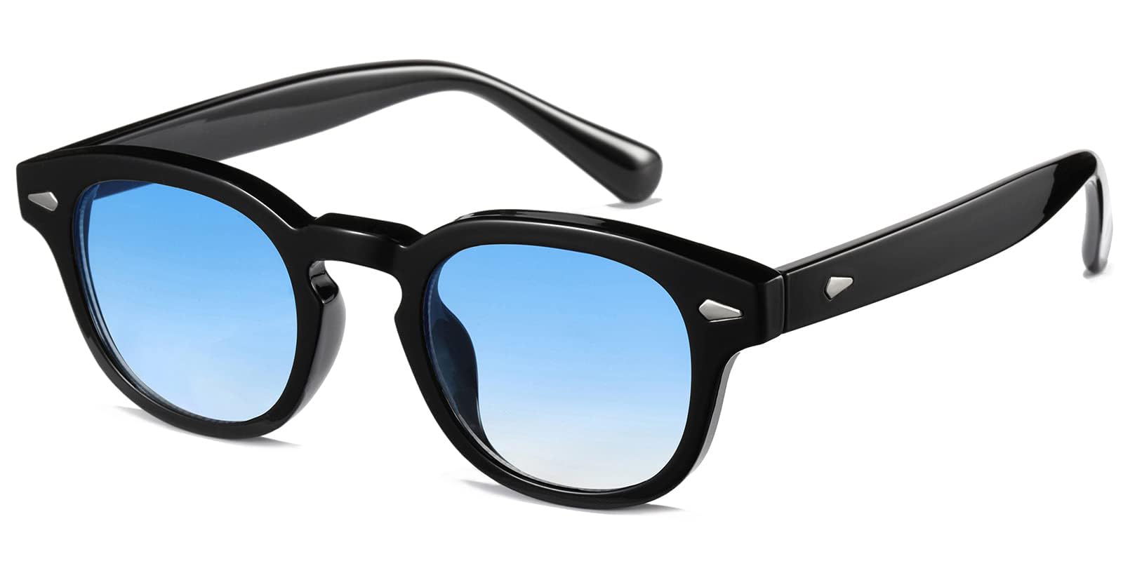 WONAVEHY Occhiali da sole Mens Womens Unisex Retro occhiali da sole per gli uomini donne Pirata Capitano Johnny Depp Stile Vintage Rotondo Stile Occhiali da sole colorati per gli uomini Signore Moda