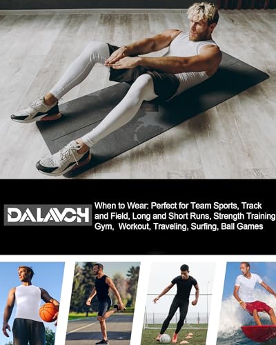 4 Pack Compression Shirts and Tank Tops Men Short Sleeve/Sleeveless Athletic Undershirt for Sport 6