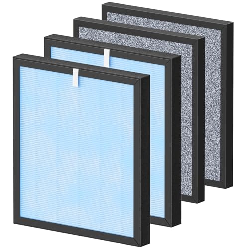 Image of HSP001 Replacement Filter Compatible with HATHASPACE HSP001 Smart Air Purifiers, 4 Stages Filtration with HEPA and Activated Carbon Pre-Filter, 2 Pack