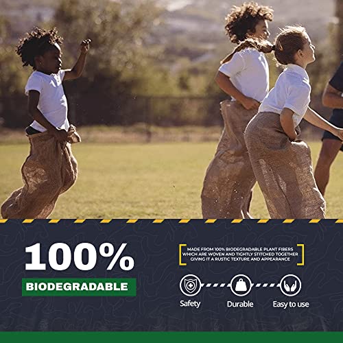 Sgt Knots Burlap Bag - Large Gunny Bags - 100% Biodegradable Reusable Food-Safe Sacks Perfect For Outdoor Games, Storing Vegetables And More - 1Pack #TOP2