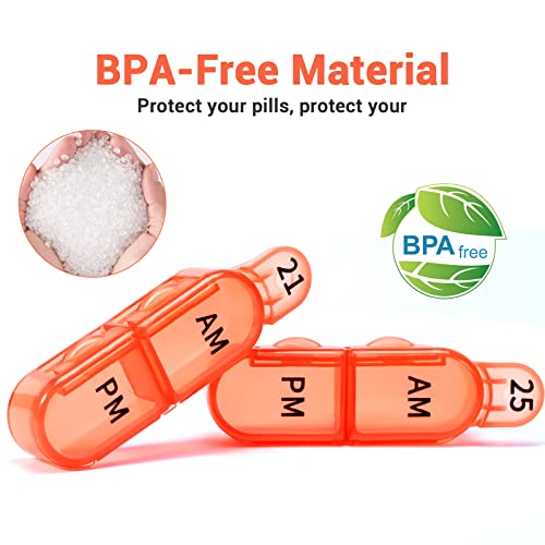 Windtrace Monthly Pill Organizer, 30 Day Pill Organizer 2 Times A Day, One Month Pill Box Organizer Am Pm, 31 Day Pill Organizer With 32 Daily Compartments For Fish Oil, Vitamins thumb #6