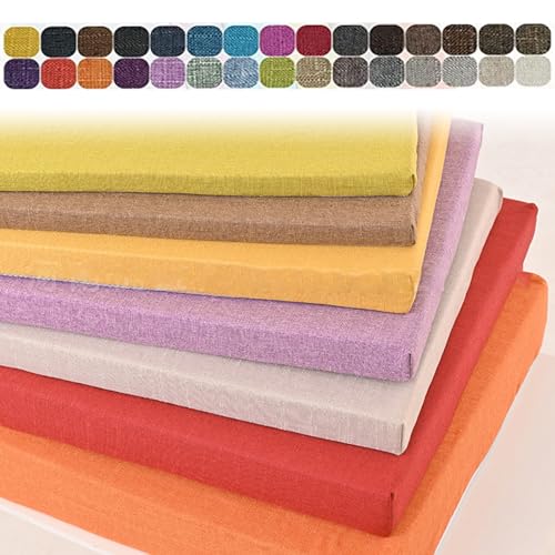 FEEGAR Cojín de Asiento de Banco a Medida, Extraíble y Lavable para Alféizar de Ventana, Jardín, Columpio o Muebles de Patio - 3cm