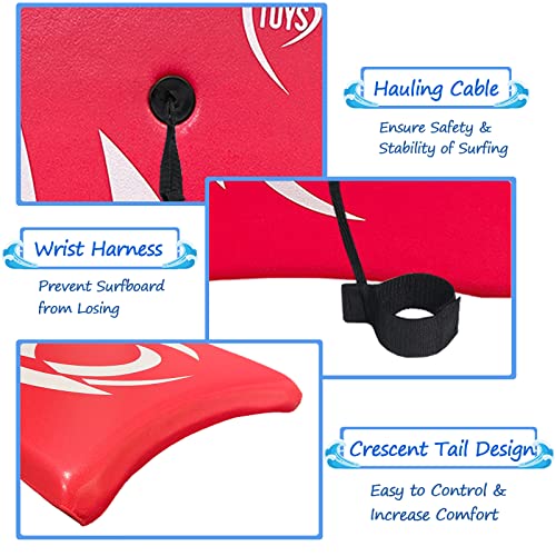 Bo-Toys Body Board Lightweight With Eps Core (Red, 41-Inch) #TOP2