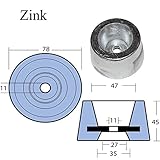 Gewicht 1,050 kg Zinkanode zylindrisch