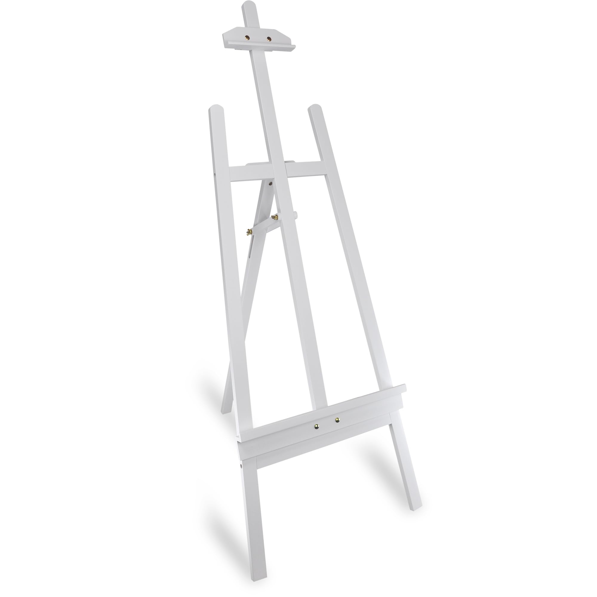 Atelier Staffelei weiß Leinwand Staffelei Holz Künstler-Bedarf Massivholz Präsentationsstaffelei Künstler-Fachhandel Hochzeit