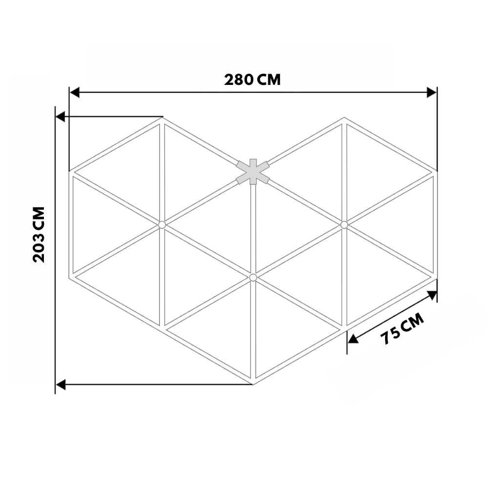 Éclairage LED alvéolé hexagonal en losange, éclairage de garage, salon de coiffure, salle de sport, sous-sol, entrepôt, salon de beauté automobile, activité commerciale.