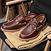 SL-Saint Handmade Men's Boat&Deck Shoes Classic Moc Toe Lace Up Genuine Full Grain Leather Comfortable Fashion Casual (Redbrown, Adult, Men, 7, Numeric, UK Footwear Size System, Wide) #1