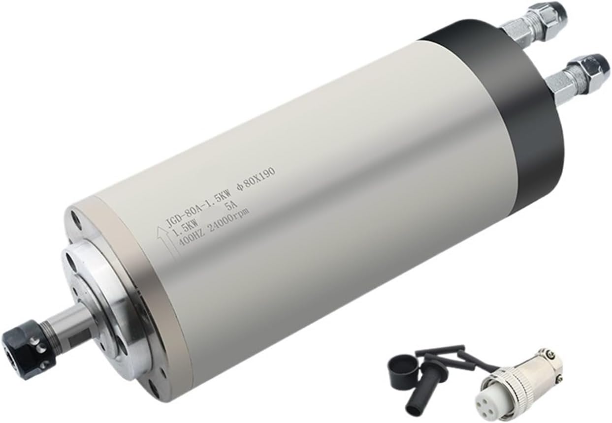 Water-cooled spindle motor 1.5KW ER11 woodworking spindle 220V 380V 4 bearings(1.5KW 220V)