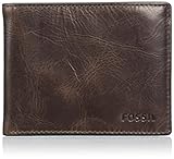 Kein Henkel, kein Tragegurt Fossil Herren Derrick ML3771 Geldbörse, Braun (Dark Brown 201)