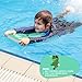 MoKo Swim Kickboard, Cartoon Swimming Training Kick Board Pool Exercise Equipment Promote Natural Swimming Position Water Fun Tool for Kids, Green Sunglasses Dinosaur